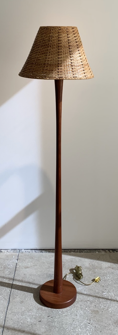 Teak floor lamp