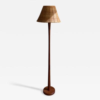 Teak floor lamp