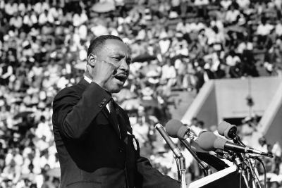 Ted Williams Dr Martin Luther King at Chicago Rally at Soldier Field