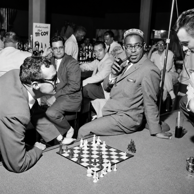 Ted Williams Gene Lees playing chess with Dizzy Gillespie 