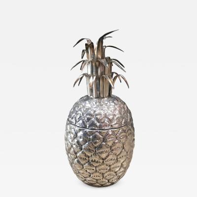 Teghini Firenze Silver Plated Pinapple Ice Bucket Made in Florence Italy by TEGHINI