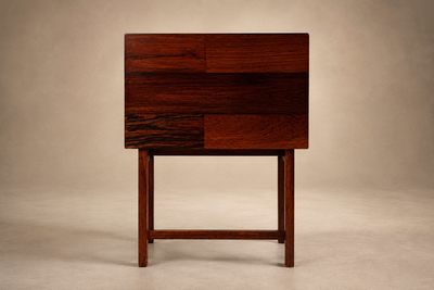 Telephone Bench with Integrated Two Drawer Cabinet and Shearling Cushion