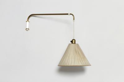 Telescopic adjustable brass wall lamp Sweden 1960s