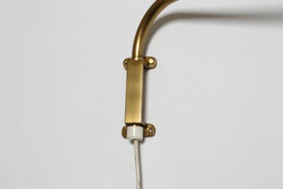 Telescopic adjustable brass wall lamp Sweden 1960s