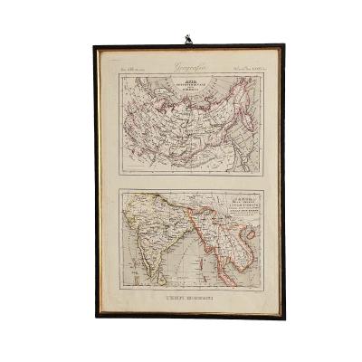 Tempi Moderni Map of Asia Italy circa 1850