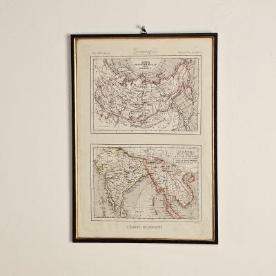 Tempi Moderni Map of Asia Italy circa 1850