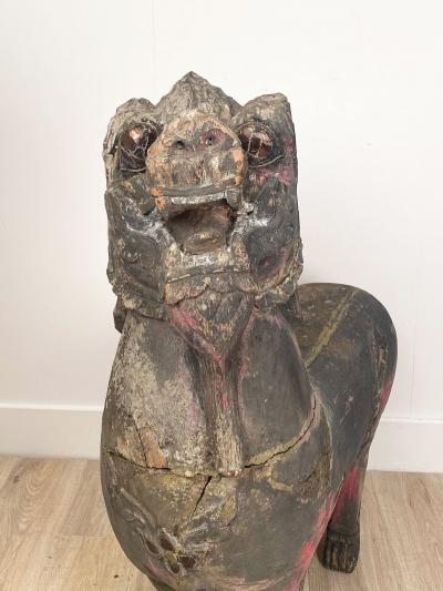 Temple Lions SE Asia 19th Century A Pair