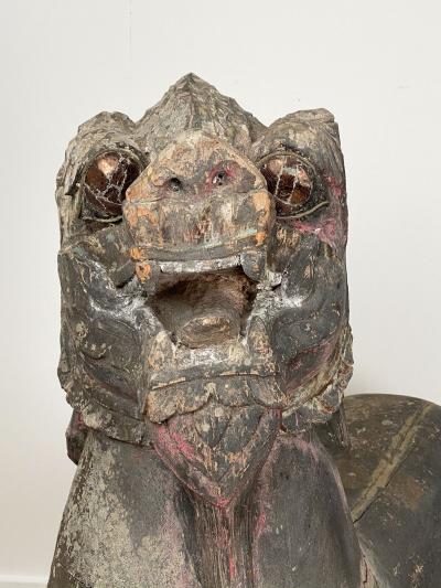 Temple Lions SE Asia 19th Century A Pair