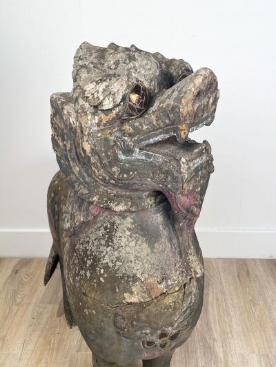 Temple Lions SE Asia 19th Century A Pair