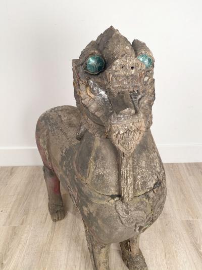 Temple Lions SE Asia 19th Century A Pair