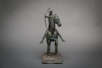 Temur Lomidze Bronze Horse with Archer by Temur Lomidze