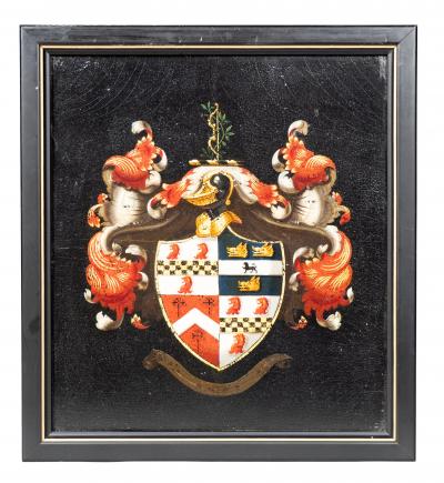Ten Assorted Framed British Coats Of Arms