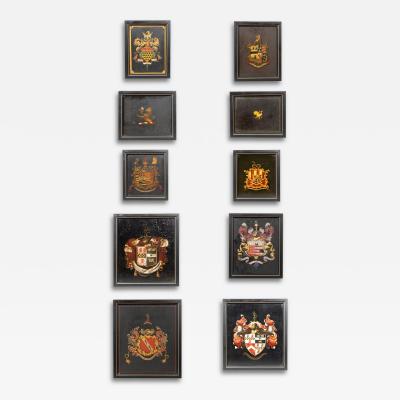 Ten Assorted Framed British Coats Of Arms