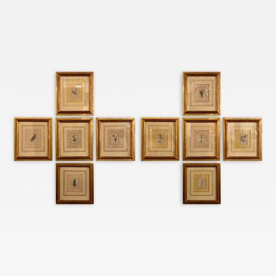 Ten Copperplate Engravings in Gilt Frames by Benjamin Maund Judy Cormier Framed