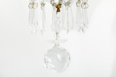 Ten Light Crystal Chandelier Gilt Brass Frame