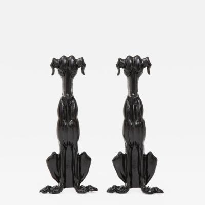 Tennessee Chrome Works Blackened Bronze Whippet Andirons