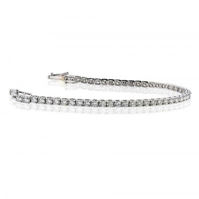 Tennis 14K White Gold 6 37cttw Round Diamond Bracelet