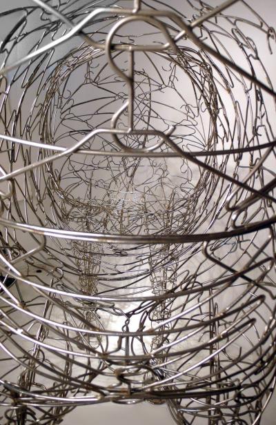 Terence Gower Massive Horse Sculpture Crafted From 1000 Chrome Coat Hangers for Barneys NY