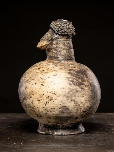 Terraccotta Jug in the shape of a male Tshokwe People DRC 