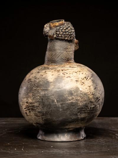Terraccotta Jug in the shape of a male Tshokwe People DRC 
