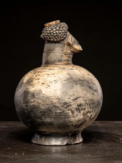 Terraccotta Jug in the shape of a male Tshokwe People DRC 