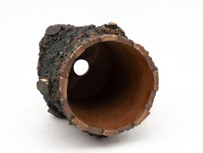Terracotta English Faux Bois Planter Early 20th Century