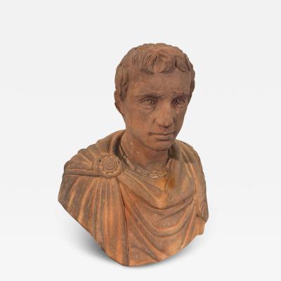 Terracotta Roman Style Bust Sculpture
