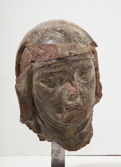 Terracotta and Ceramic Mounted Bust Italy