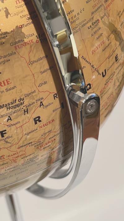 Terrestrial globe on stand France circa 1980