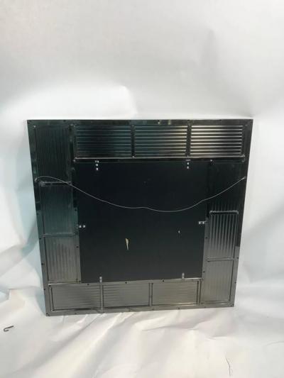 Terrific Modernistic Chrome Wall Mirror with Fluted Frame