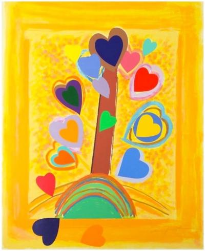 Terry Frost Love Tree Abstract Screen Print and Collage