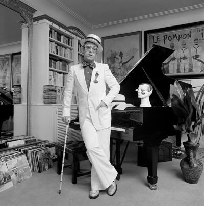 Terry O Neill Elton John Standing at His Piano
