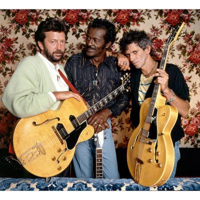 Terry O Neill Eric Clapton Chuck Berry and Keith Richards in LA
