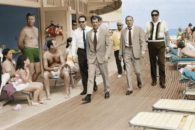 Terry O Neill Frank Sinatra on the Boardwalk Colorized