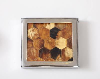 Tessellated Horn Cigarette Holder And Lighter By The Rudolph Collection