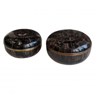 Tessellated Horn Dresser Boxes by Enrique Garcel Colombia