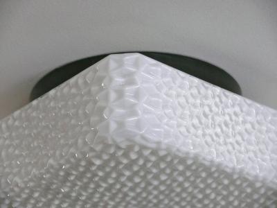Textured Square Milk Glass Flush Mounts
