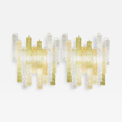 Textured Vibrantly Colored Murano Glass Sconces