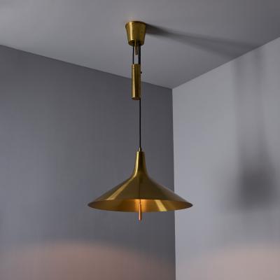 Th Valentiner 1950s TH Valentiner Brass Counterweight Pendant