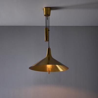 Th Valentiner 1950s TH Valentiner Brass Counterweight Pendant