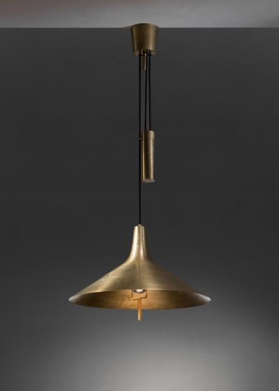 Th Valentiner Brass pendant with counterweight