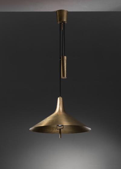 Th Valentiner Brass pendant with counterweight