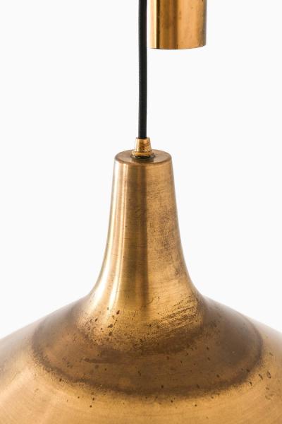 Th Valentiner Scandinavian Modern Ceiling Lamp in Brass by Thomas Valentiner 1960s