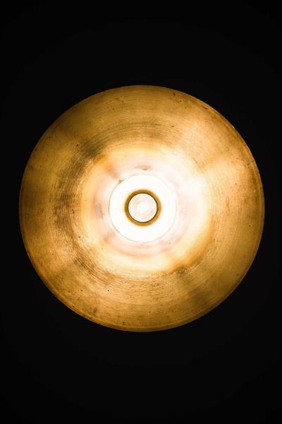 Th Valentiner Scandinavian Modern Ceiling Lamp in Brass by Thomas Valentiner 1960s