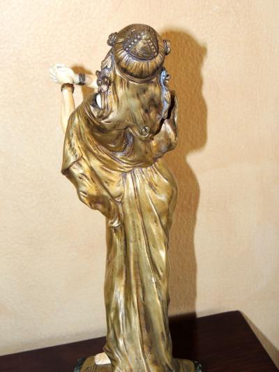 Th ophile Fran ois Somme Art Nouveau Bronze Sculpture of Heroine by Th ophile Fran ois Somme