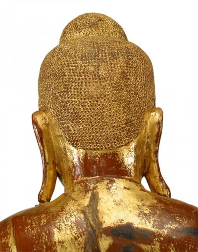 Thai Gilt Buddha Figure on Lotus
