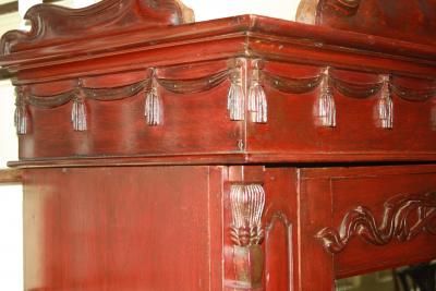 Thai Lion Sentry Mirrored Cabinet