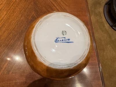 Tharaud Limoges Art Deco Enamel Vase by Tharaud Limoges France