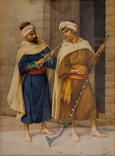 The Arms Collector An Exceptional Orientalist Watercolor by Filippo Indoni