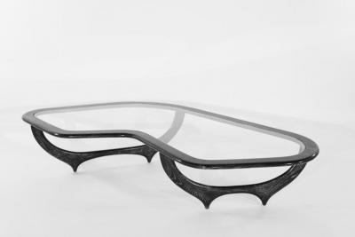 The Contour Coffee Table in Black Ceruse by Stamford Modern